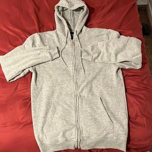 Grey zip up in men small